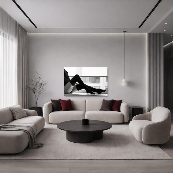 Black and White Sensual Woman (Available in Plexiglass & Metal)