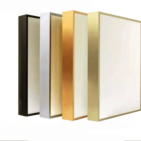 Metal Frames with plexiglass and backboard, 1.5" (3.81 CM) Depth, Paper Art Frame, Metal Frame Kit, Poster Frame, Custom Size