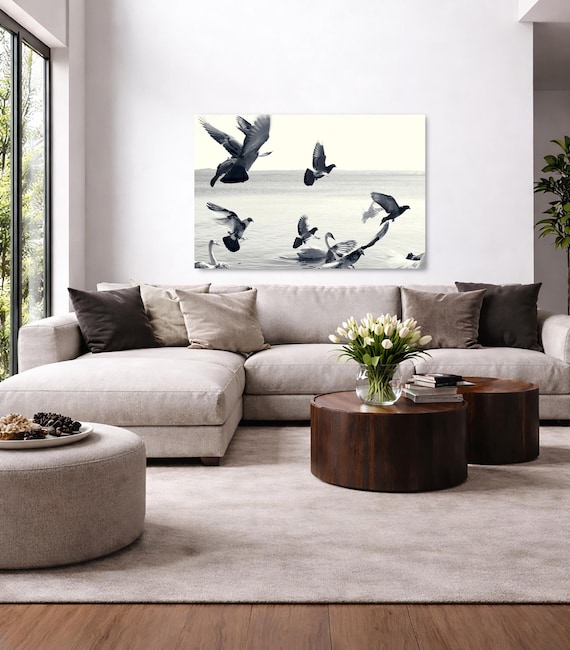 Flying Doves Wall art - Modern Home Decor (Available in Plexiglass & Metal)