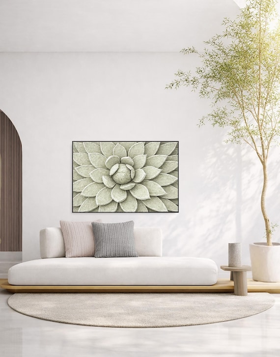Cactus Textured Abstract Painting: Signed by Artist