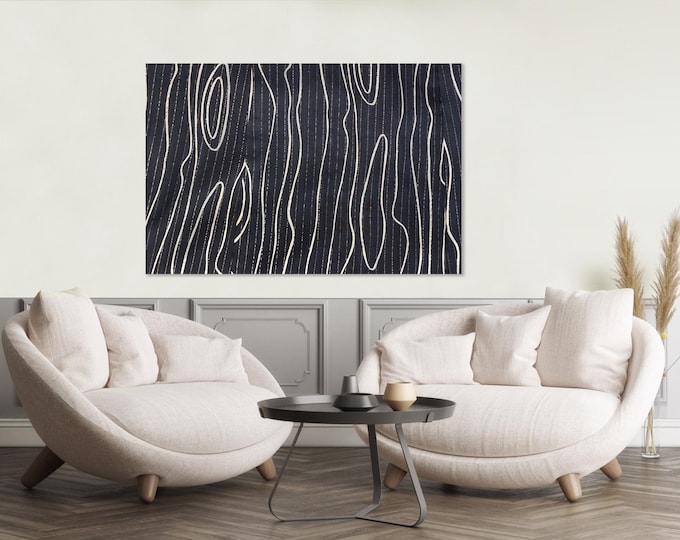 Black and White Abstract Pattern Wall Art: Plexiglass Metal Print
