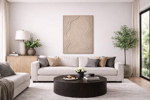 Original Textured Painting: Earthly Colors - Signed by Artist