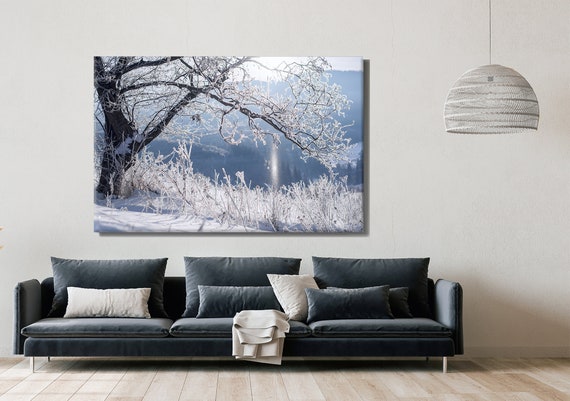 Winter Tree Canvas Print, Large Canvas, Oversized art
