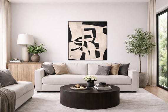 Original Abstract Textured Painting: Contemporary Art