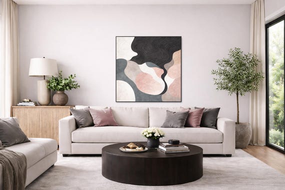 Original Abstract Textured Painting: Contemporary Art, Wabi Sabi inspired