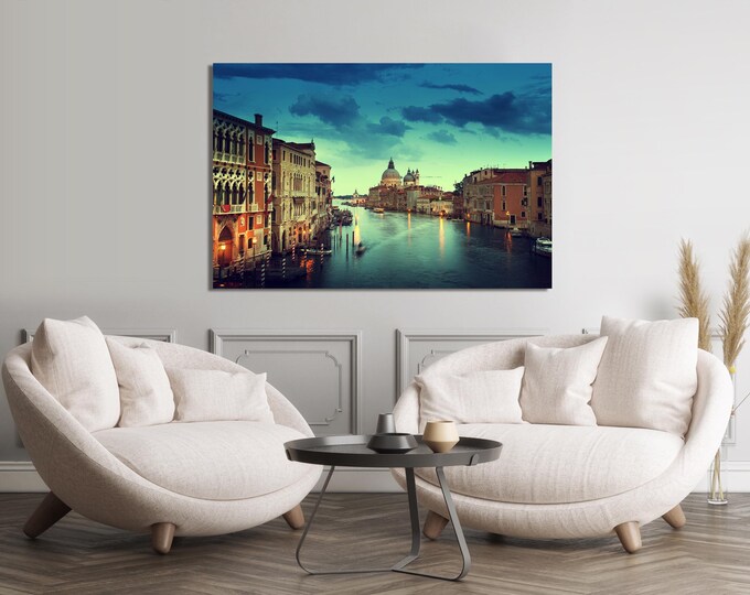 Venice Twilight Print: Grand Canal & Basilica di Santa Maria della Salute