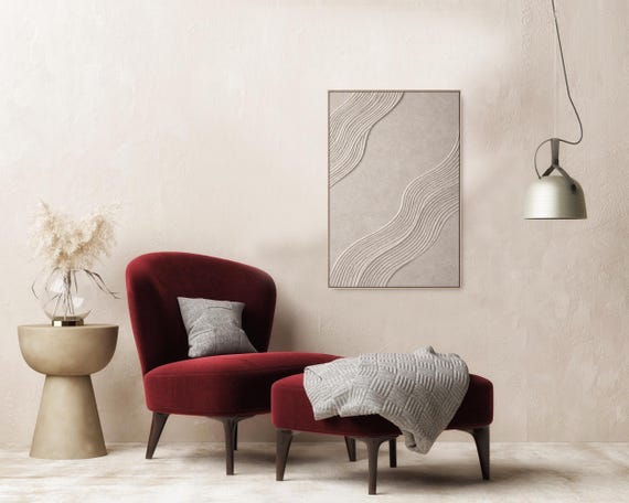 Original Textured Painting: Abstract Gray - Signed by Artist