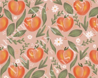 Peachy Keen Seamless Repeating Pattern