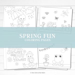 Spring Fun Coloring Pages | Toddler | Preschool | Kindergarten | First Grade | Activities for Kids | Homeschool Printable Activities
