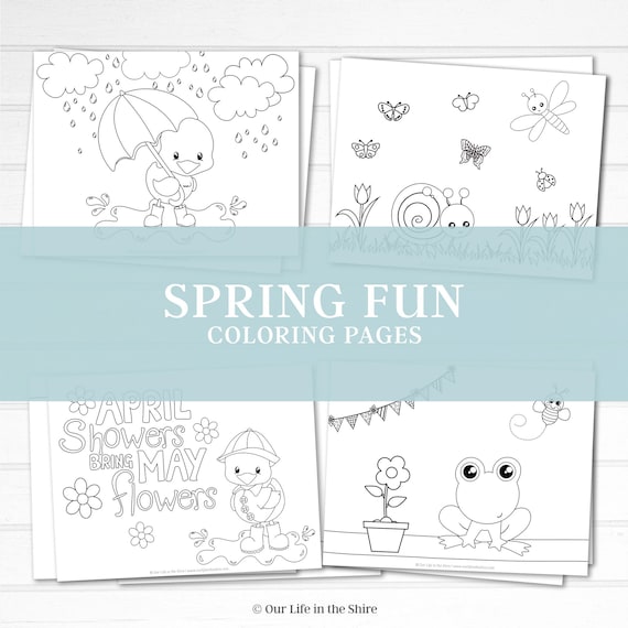 Spring Fun Coloring Pages  Toddler  Preschool  Kindergarten