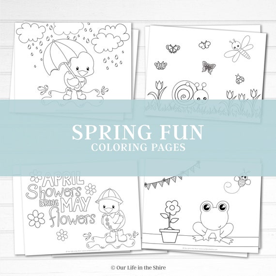 Spring Fun Coloring Pages  Toddler  Preschool  Kindergarten