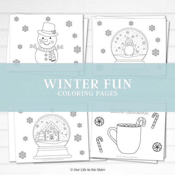 Winter Fun Coloring Pages  Toddler  Preschool  Kindergarten