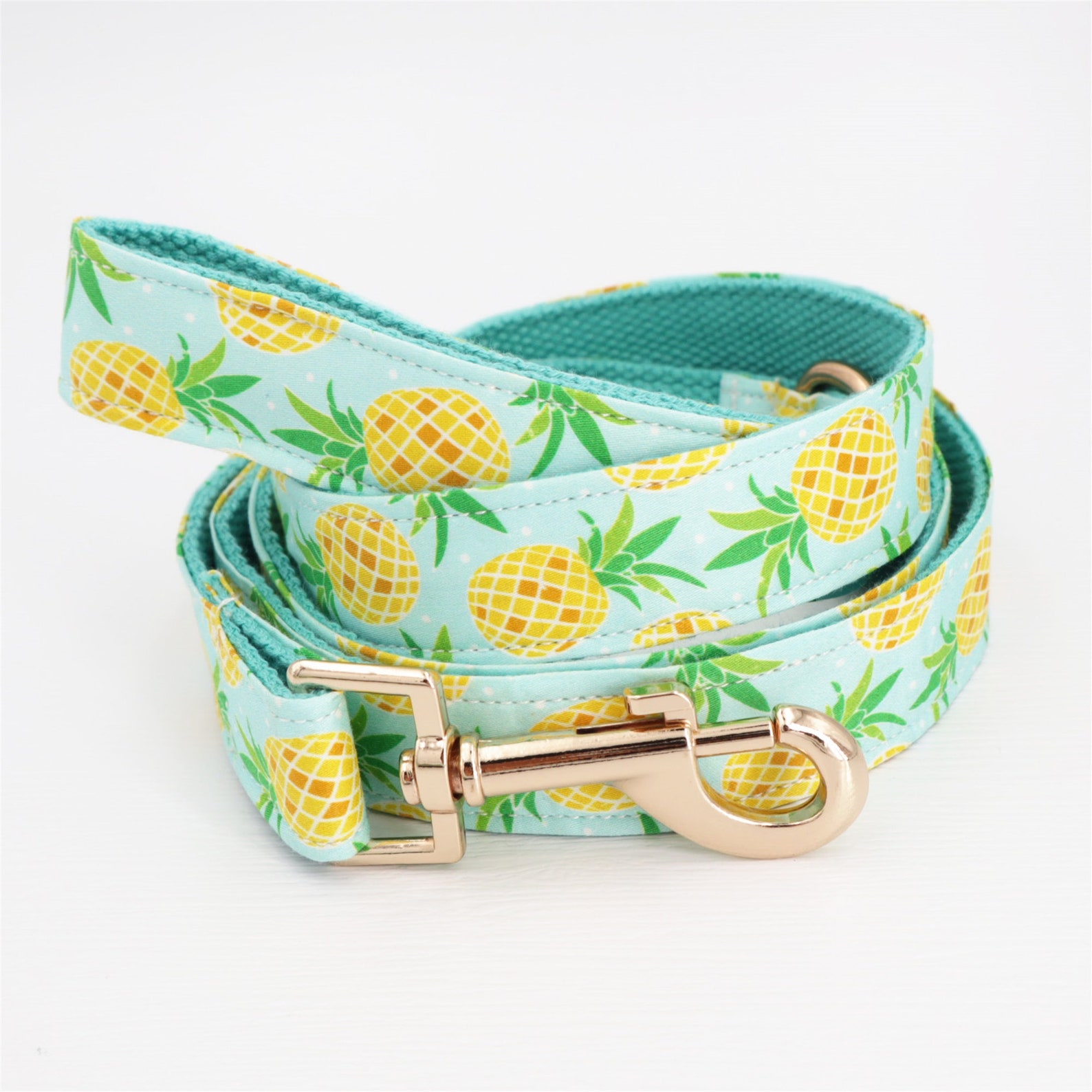 Summer Pineapple Dog Collar Bow Tie Leash Dog Collar Bowtie Etsy