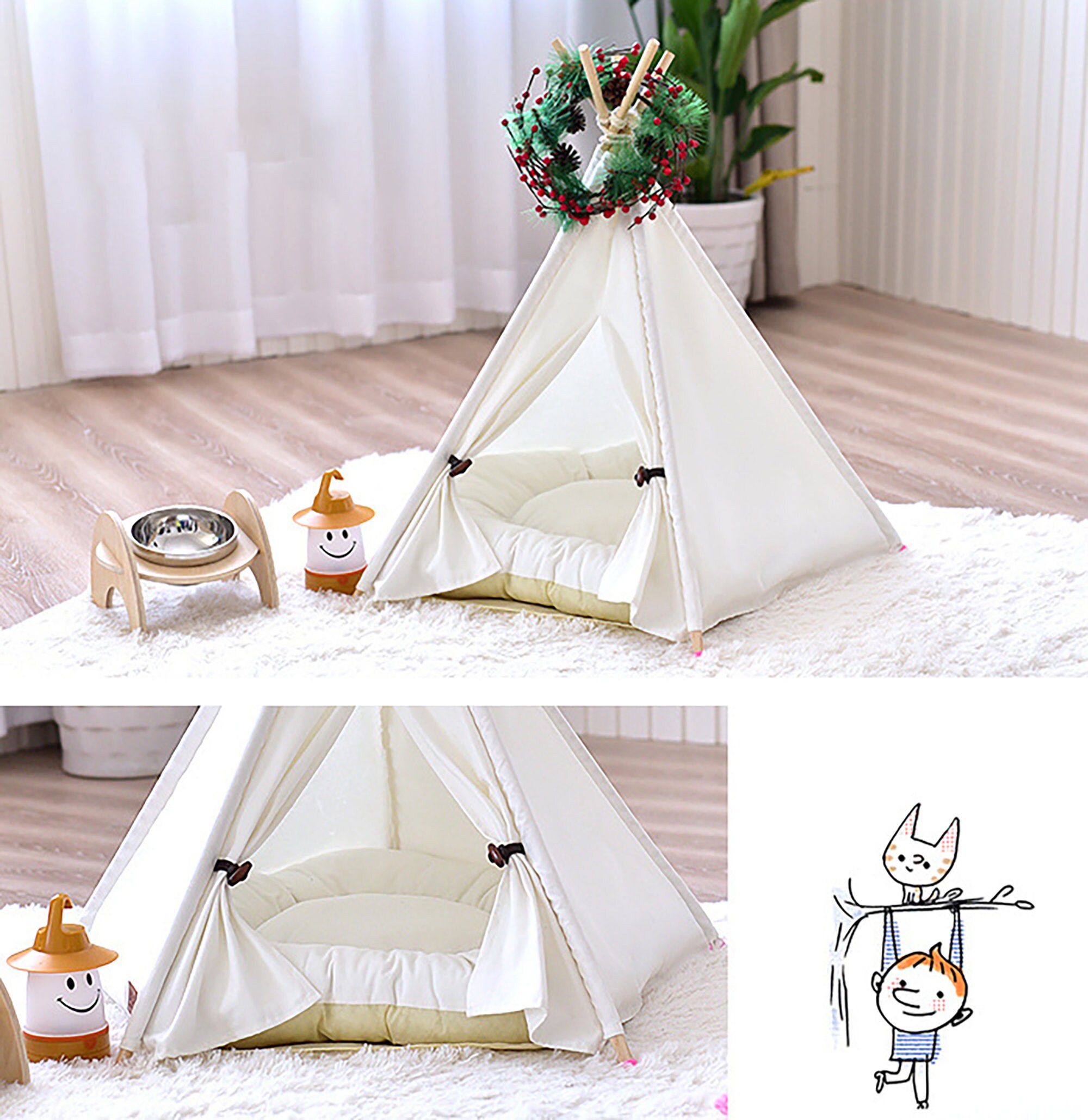 Haustier Tipi Matte Zelt Tipi Tipi Hund Tipi Katze Tipi Etsy