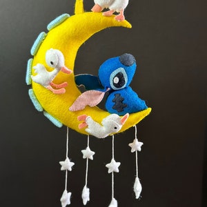 Lilo and Stitch /Angel Stitch Moon/Nursery/ Baby Decor/Lilo and Stitch Decor