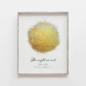 Impression de carte des étoiles personnalisée, cadeau d'anniversaire de date spéciale, impression de ciel nocturne, affiche de carte des étoiles, cadeau de mariage, impression de constellation, cadeau personnalisé