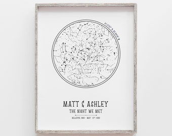 Night Sky Print | Mothers Day Gift From Daughter | Personalized Star Map Print | constellation map | Mom Star Map | Unique Anniversary Gifts