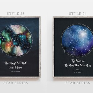 Custom Day You Were Born Gift | Christmas Star Map Print | Night Sky ...