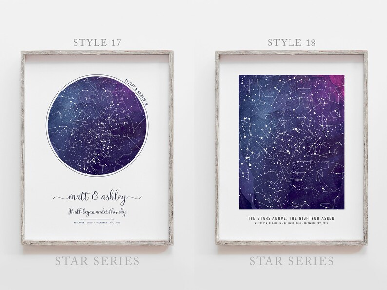 Twinkle Map Custom Star Map, Classic Night Sky Print by Date, Sky Map, Stars, Baby ...