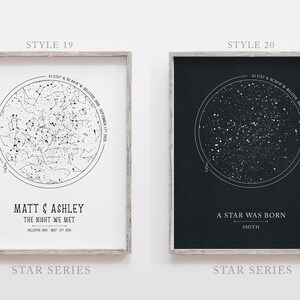 Custom Day You Were Born Gift | Christmas Star Map Print | Night Sky ...