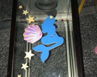 28 cm Mermaid lantern, LED battery powered.