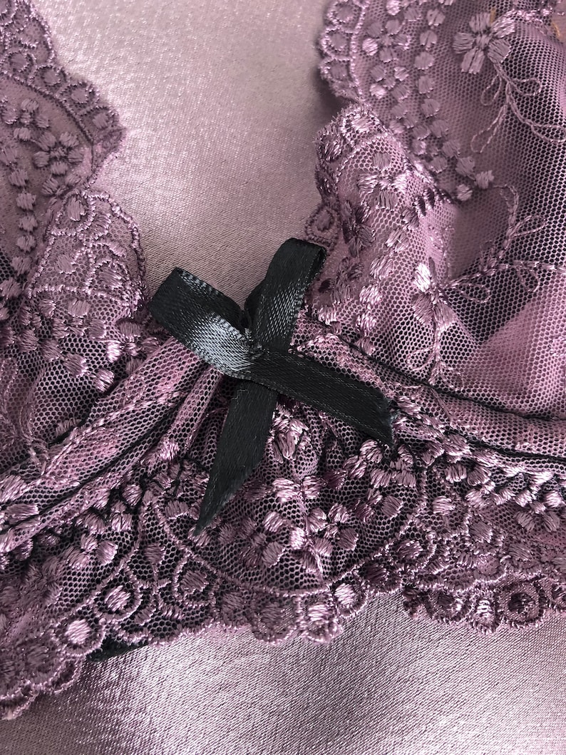 Purple Lingerie Set. Sexy Lingerie. Dainty Lingerie. Sheer - Etsy