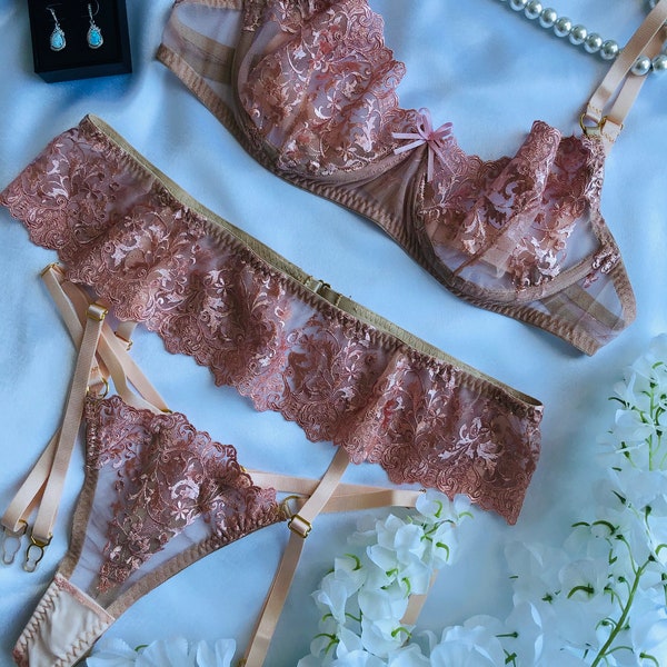 Gold Garter Belt Etsy