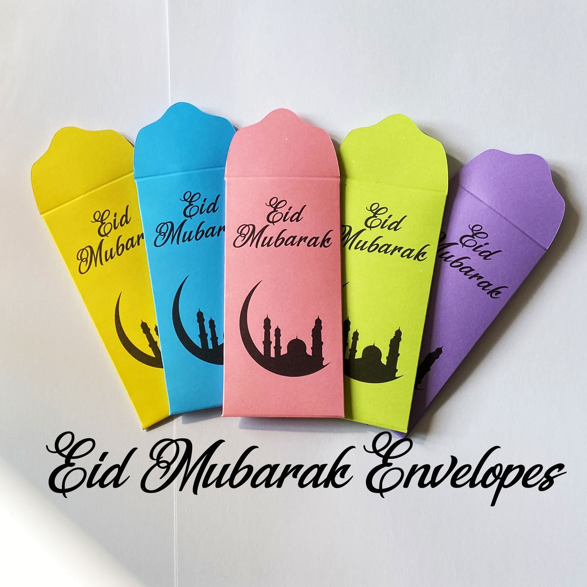 Eid Envelopes Pack Of 5 Eid Money Envelopes Ramadan Etsy