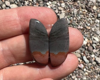 Polychrome Jasper Cabochon pair