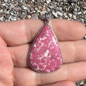 Thulite .925 Sterling Silver Pendant