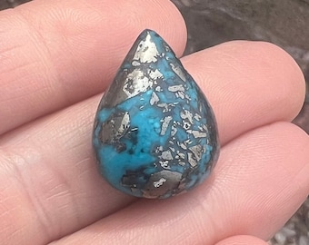 Turquoise with Pyrite Cabochon