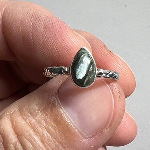 Seraphinite .925 Sterling Silver Ring size 6 1/4