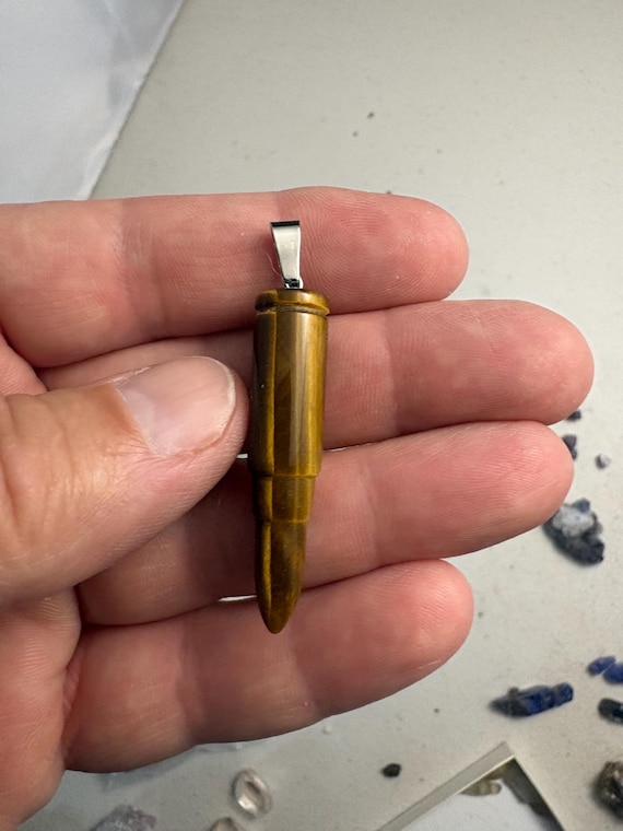 Bullet shape Tiger’s Eye Pendant