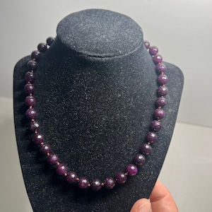 Garnet Necklace handmade jewelry / handmade jewellery