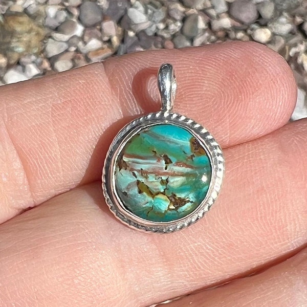 Hubei Turquoise .925 Sterling Silver Pendant