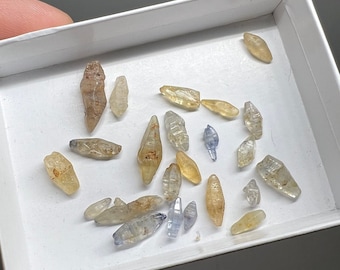 Raw Ceylon Sapphire Crystal Lot: Multi-Color Gemstones (40.00 ct)
