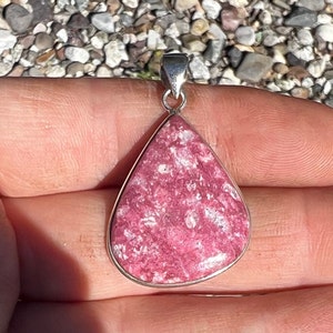 Thulite with .925 Sterling Silver Pendant