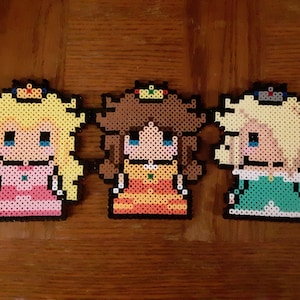Perler Bead Princess Peach Daisy Rosalina