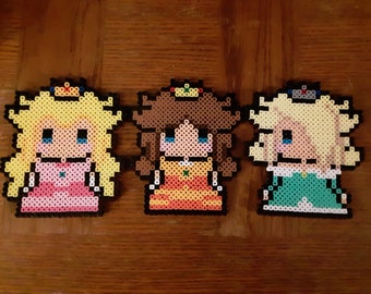 Perler Bead Princess Peach Daisy Rosalina