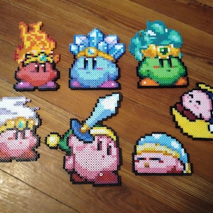 Kirby free Hama Beads Pyssla perler beads pattern size 20 x 20 5 colors -  free perler beads pat…