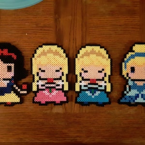 Perler Bead Chibi Princesses
