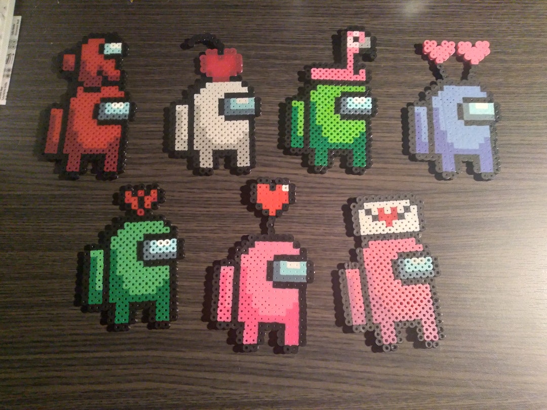 Among Us With Hats Inspired Perler Bead Art Part 3 Etsy