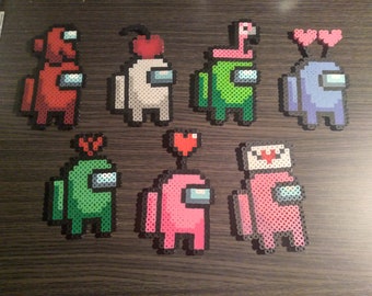 Among Us With Hats Inspired Perler Bead Art Part 3