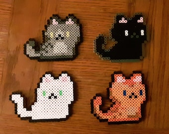 Perler Bead Cat: Pixel Art Kitten