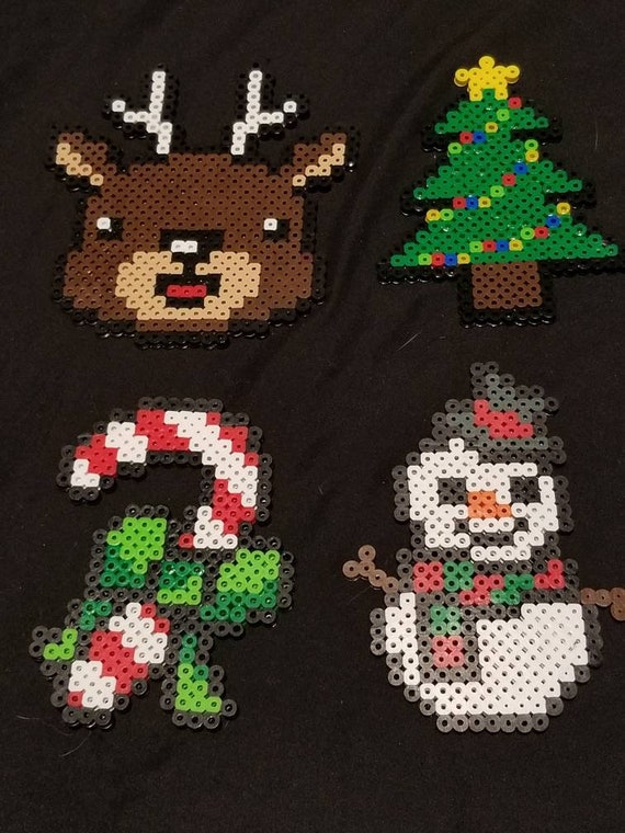 Christmas Perler Bead Patterns & Ideas - Happiness is Homemade