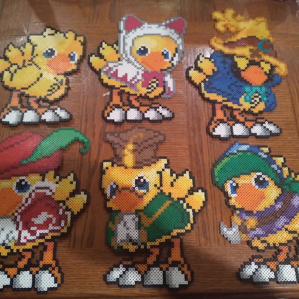 Cute Chocobo Inspired Perler Bead Art