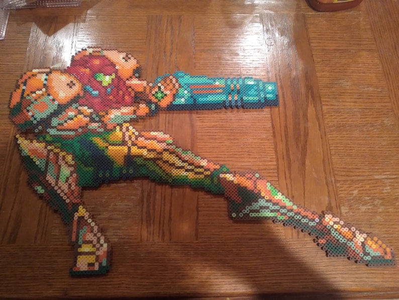 Samus Aran Inspired Perler Bead Art Etsy