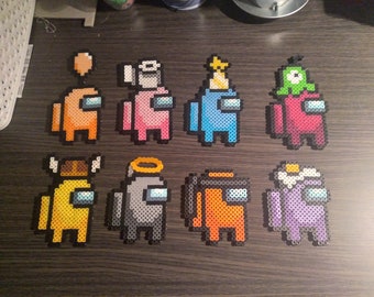 Among Us With Hats Inspired Perler Bead Art Part 2