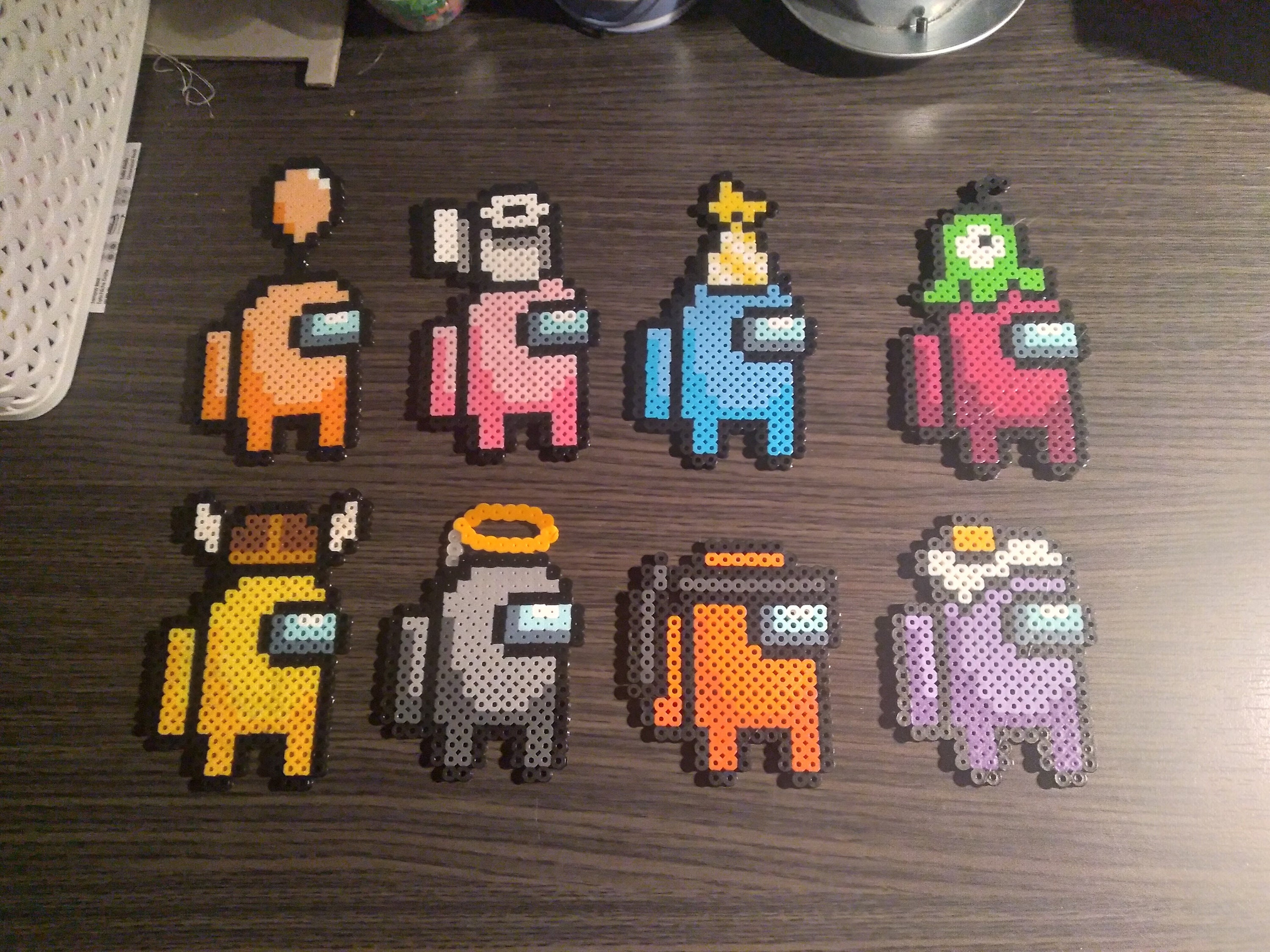 Among Us With Hats Inspired Perler Bead Art Part | stickhealthcare.co.uk