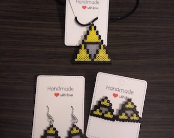 LOZ Triforce Inspired Mini Perler Bead Jewelry Set